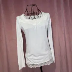 シンプル　レース　トップス　y2k