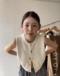 searoomlynn PAPER KNIT MULTIボタンCHIBIベストのサムネイル