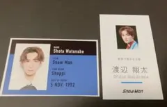 【即購入可】渡辺翔太 Snow Man プロフィールカード