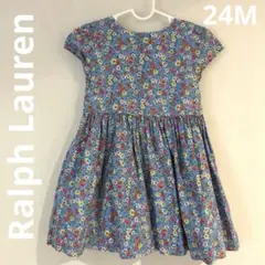 ラルフローレン　花柄 半袖ワンピース 24M 美品