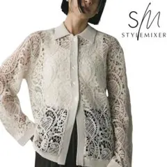 【STYLEMIXER】クロシェレースニットシャツのサムネイル