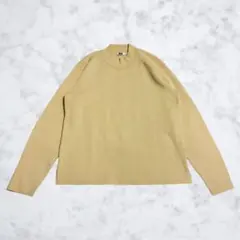 UNIQLO U メリノブレンド モックネックセーター ナチュラル