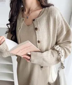 classical elf ニットセットアップ　M グレー