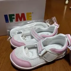 【新品未使用】IFME 上履き 17.0cm ホワイト/ピンク イフミー