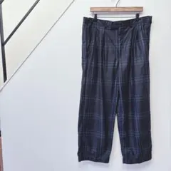 フレンドリーワールド/チェック柄パンツ/ストレート/大きいサイズ
