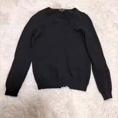 【ドゥロワー】カシミヤ100%■Vネックセーター■レディース■ブラック■1