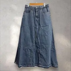 しまむら 暖か素材デニムスカート L