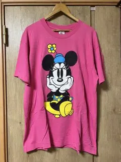 【USA製】MICKEY & CO. 両面ミニーマウス Tシャツ ピンク 青パン