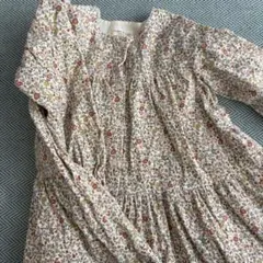 キムラタン 花柄長袖ワンピース ＊クリーム色＊ 子供 キッズ 女の子