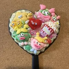 ホイップデコ　ハンドメイド　手鏡　ハート型