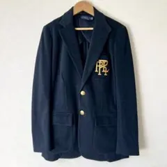 POLO RALPH LAUREN エンブレム刺繍 ニットブレザー ダブルボタン