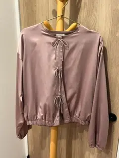 merry jenny サテンリボンブルゾン ピンクのサムネイル