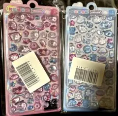 ふわふわ　ボンボンドロップシール2点　ピンク　ブルー ２点　良品