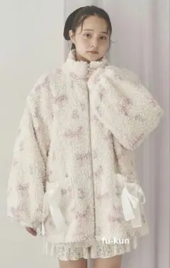 merry jenny コート Fluffy Tulip Boa Blouson - メルカリ