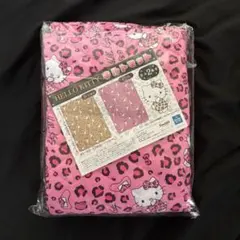 HELLO KITTY キルトマット ピンク レオパード柄