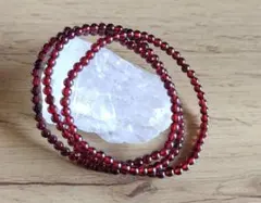 超特価❣️【1本売り】 ガーネット3連ブレス 約3mm 【ランダム発送