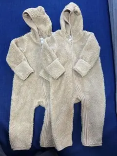 baby GAP ベージュ フード付きロンパース 6-12ヶ月セット