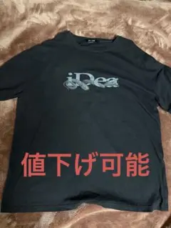 IDASWAM ideaswam Tシャツ　XLサイズ　プリントロゴ　ブラック