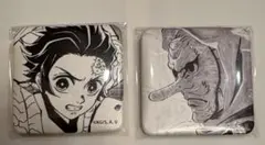 鬼滅の刃　ダイニング　スクエア　缶バッジ　竈門炭治郎　鱗滝左近次