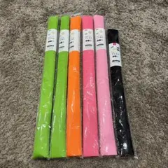 DAISO フェルト　黄緑　ピンク　黒　オレンジ
