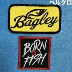 B118 フィッシング　米国老舗釣具バークレー　他計2種　刺繍パッチ　ベルクロ