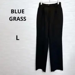 ★美品BLUEGRASS ブルーグラス スラックス 光沢　40 Lサイズ　日本製