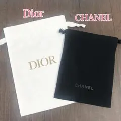 CHANEL Dior ノベルティ ポーチ ロゴ入り巾着ポーチセット