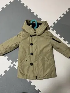 ベージュダウンコート フード付き