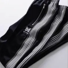 needles breath 別注 トラックパンツ ブラック レザー ブレス - メルカリ