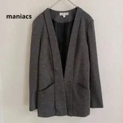 manics マニックス『S』ノーカラージャケット 薄手 羽織 コットン混
