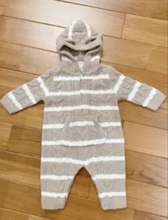 新品 未使用 ジェラートピケ ロンパース　茶色