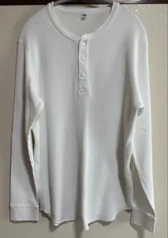 ユニクロ❤︎ワッフルヘンリーネックTシャツ