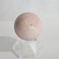 ぬ*様 淡色 希少サイズ 桜瑪瑙 ジオード スフィア 414a 約4cm