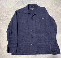 00s Eddie Bauer ネイビー ブルー チェックシャツのサムネイル