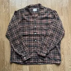 comoli ウールチェックオープンカラーシャツ - メルカリ