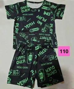 新品 キッズセットアップ 110 男の子 半袖 半ズボン ブラック グリーン
