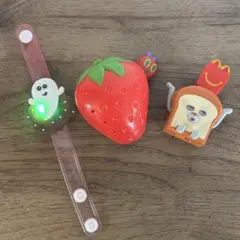 キャラクター ライトブレスなど3個セット はらぺこあおむし おばけ パンどろぼう