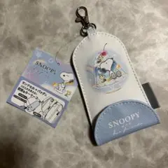 【新品タグ付き】SNOOPY　スヌーピ− リール付きキーケース　水色
