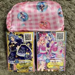 アイカツフレンズ カード2枚＋ポーチセット
