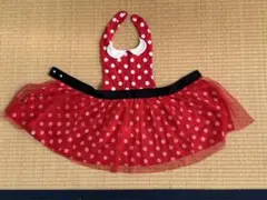 ミニーちゃん エプロン 90-100★ベルメゾン★used