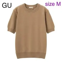 GU 半袖 GU UVカットウォッシャブルクルーネックセーター(半袖)