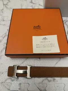 HERMES ブラウンレザーベルト ペガサスバックル - メルカリ