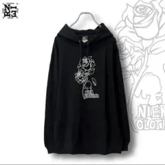 NieR clothing コットンプルオーバー パーカー ローズ ユニセックスのサムネイル