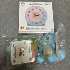 カントー御三家ぬいぐるみ セット ポケモン一番くじ B賞記念プレート