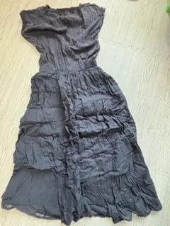 URBAN RESEARCH DOORS ネイビー　半袖ロングワンピース