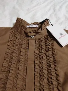 【新品タグ付き】OLD ENGLAND フリルブラウス フレンチスリーブのサムネイル