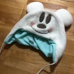 ディズニーかぶりもの♡もこもこミッキー♪冬✩︎ホワイトミッキー♡