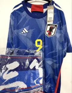 ​#9 三苫薫 サッカー日本代表2022ユニフォーム 3XL タオルマフラー付きのサムネイル