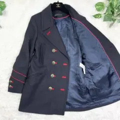 美品　ZARA　ザラ　ピーコート　ナポレオンコート　金ボタン　パイピング　M