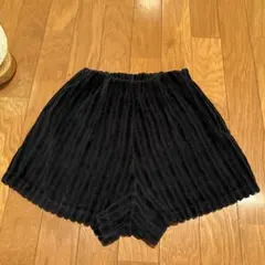 ブラック コーデュロイ ショートパンツ
